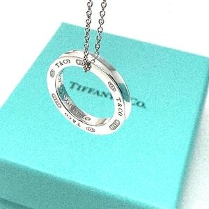 Authentic Tiffany & co 1837 Circle Pendant Necklace.